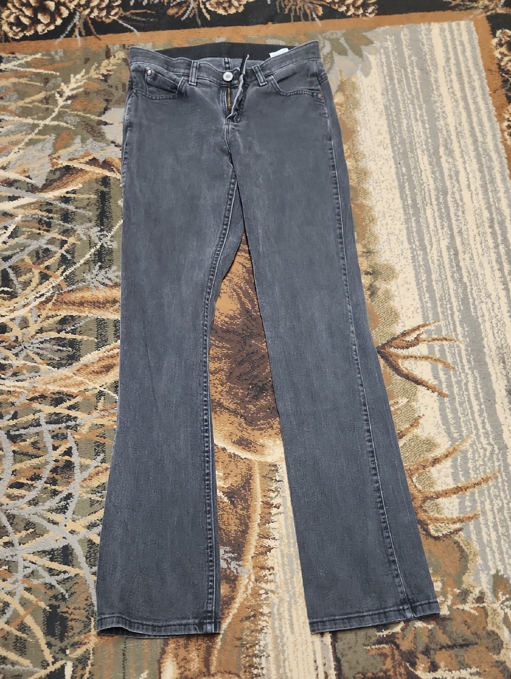Wrangler Gray Flared Wide Leg Jeans